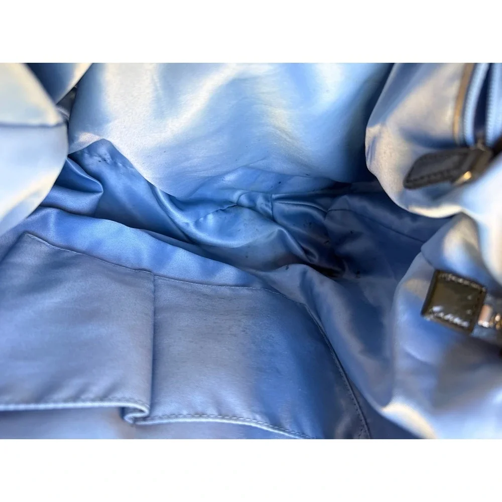 Blue COACH poppy hand bag purse‎ with keychains 2010